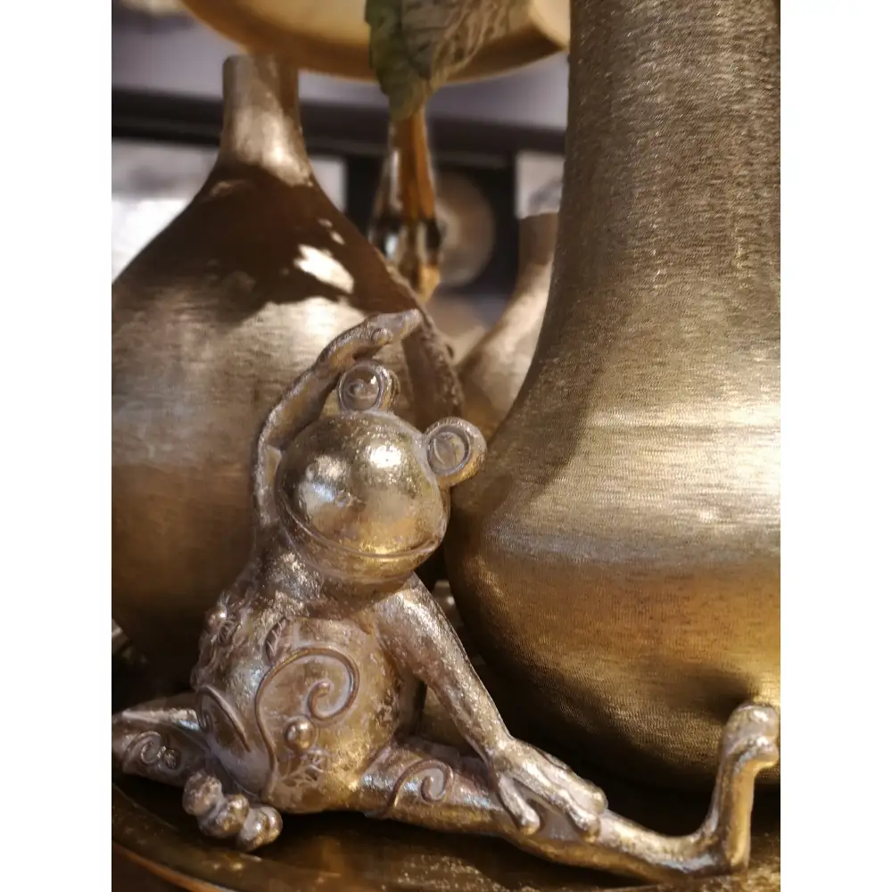 LIBERTA YOGA FROG ΔΙΑΚΟΣΜΗΤΙΚΟ ΒΑΤΡΑΧΟΣ 26x12x19cm POLYRESIN ΧΡΥΣΟ