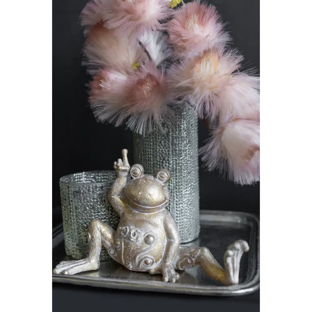 LIBERTA YOGA FROG ΔΙΑΚΟΣΜΗΤΙΚΟ ΒΑΤΡΑΧΟΣ 32x14x20cm POLYRESIN ΧΡΥΣΟ