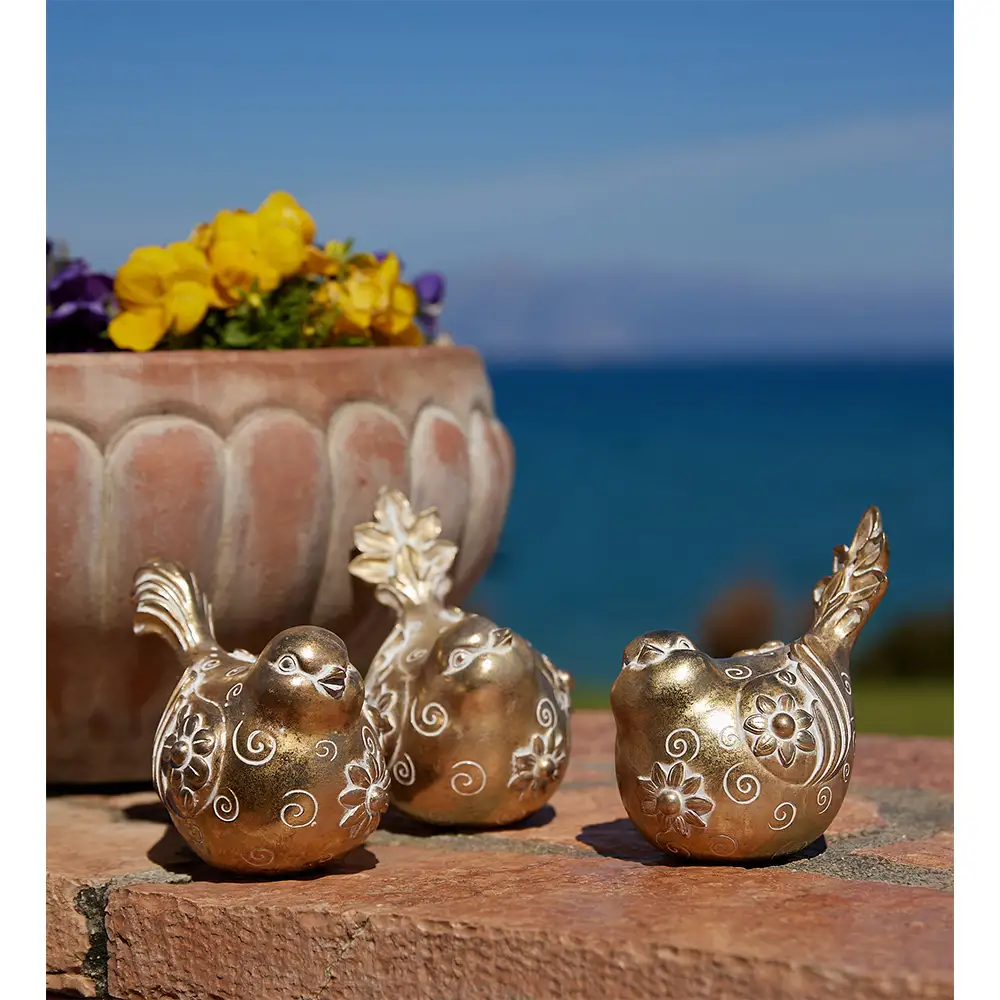 LIBERTA HOOPOE ΔΙΑΚΟΣΜΗΤΙΚΟ ΠΟΥΛΙ 12x11x17cm POLYRESIN ΧΡΥΣΟ