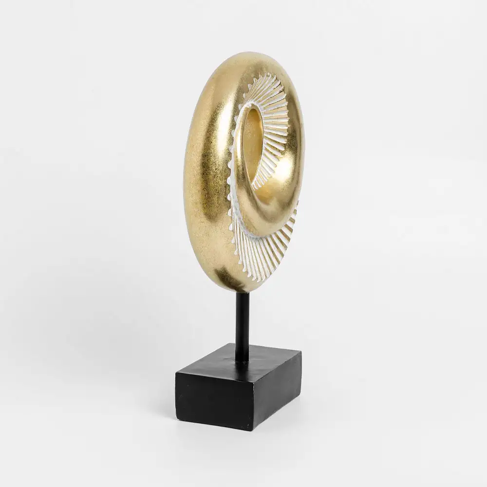 LIBERTA ESPIRAL ΔΙΑΚΟΣΜΗΤΙΚΟ TOTEM 23x8x35cm POLYRESIN ΧΡΥΣΟ ΜΑΥΡΟ