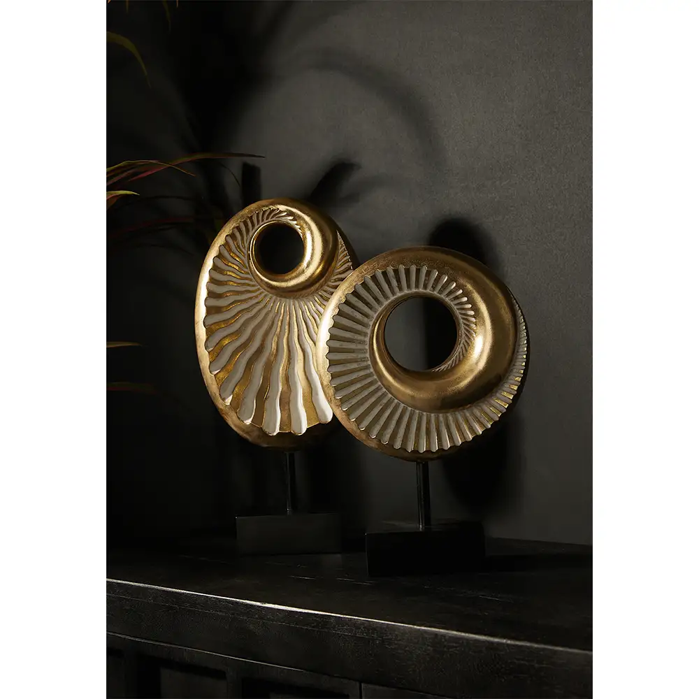 LIBERTA ESPIRAL ΔΙΑΚΟΣΜΗΤΙΚΟ TOTEM 23x8x35cm POLYRESIN ΧΡΥΣΟ ΜΑΥΡΟ