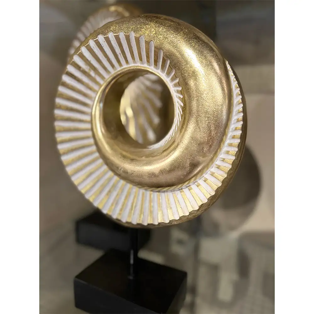 LIBERTA ESPIRAL ΔΙΑΚΟΣΜΗΤΙΚΟ TOTEM 23x8x35cm POLYRESIN ΧΡΥΣΟ ΜΑΥΡΟ