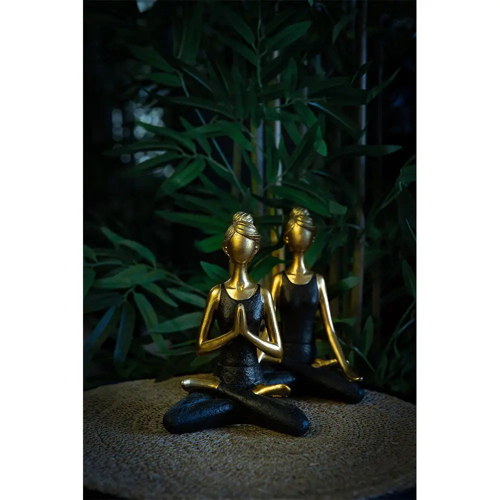 LIBERTA VASANTA ΔΙΑΚΟΣΜΗΤΙΚΗ ΦΙΓΟΥΡΑ 14x9x20cm POLYRESIN ΧΡΥΣΟ ΜΑΥΡΟ