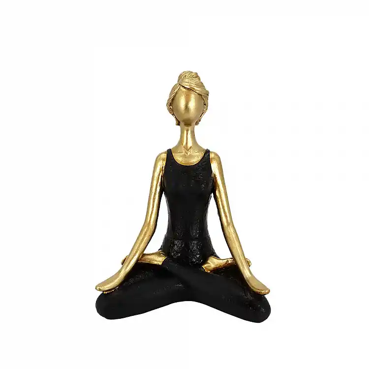 LIBERTA VASANTA ΔΙΑΚΟΣΜΗΤΙΚΗ ΦΙΓΟΥΡΑ 14x9x20cm POLYRESIN ΧΡΥΣΟ ΜΑΥΡΟ