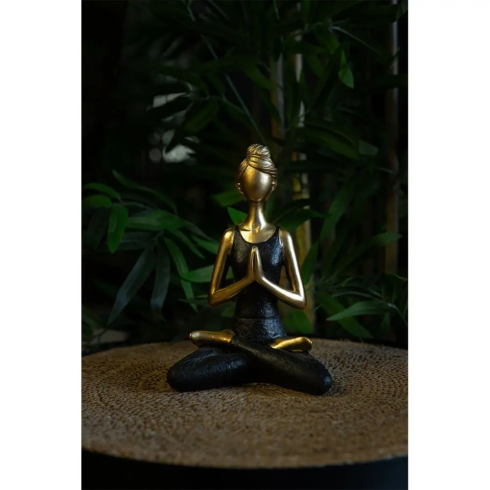 LIBERTA VASANTA ΔΙΑΚΟΣΜΗΤΙΚΗ ΦΙΓΟΥΡΑ 14x9x19cm POLYRESIN ΧΡΥΣΟ ΜΑΥΡΟ