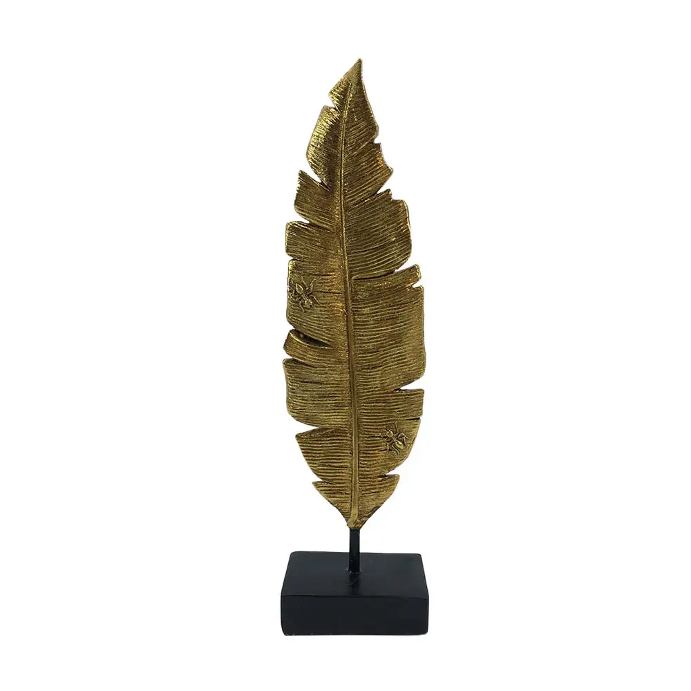 LIBERTA ARADA ΔΙΑΚΟΣΜΗΤΙΚΟ ΦΥΛΛΟ 8x5x30cm POLYRESIN ΧΡΥΣΟ ΜΑΥΡΟ