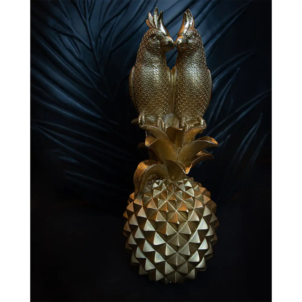LIBERTA SAMGAI ANANAS ΔΙΑΚΟΣΜΗΤΙΚΟ ΠΑΠΑΓΑΛΟΣ 13x14x32cm POLYRESIN ΧΡΥΣΟ