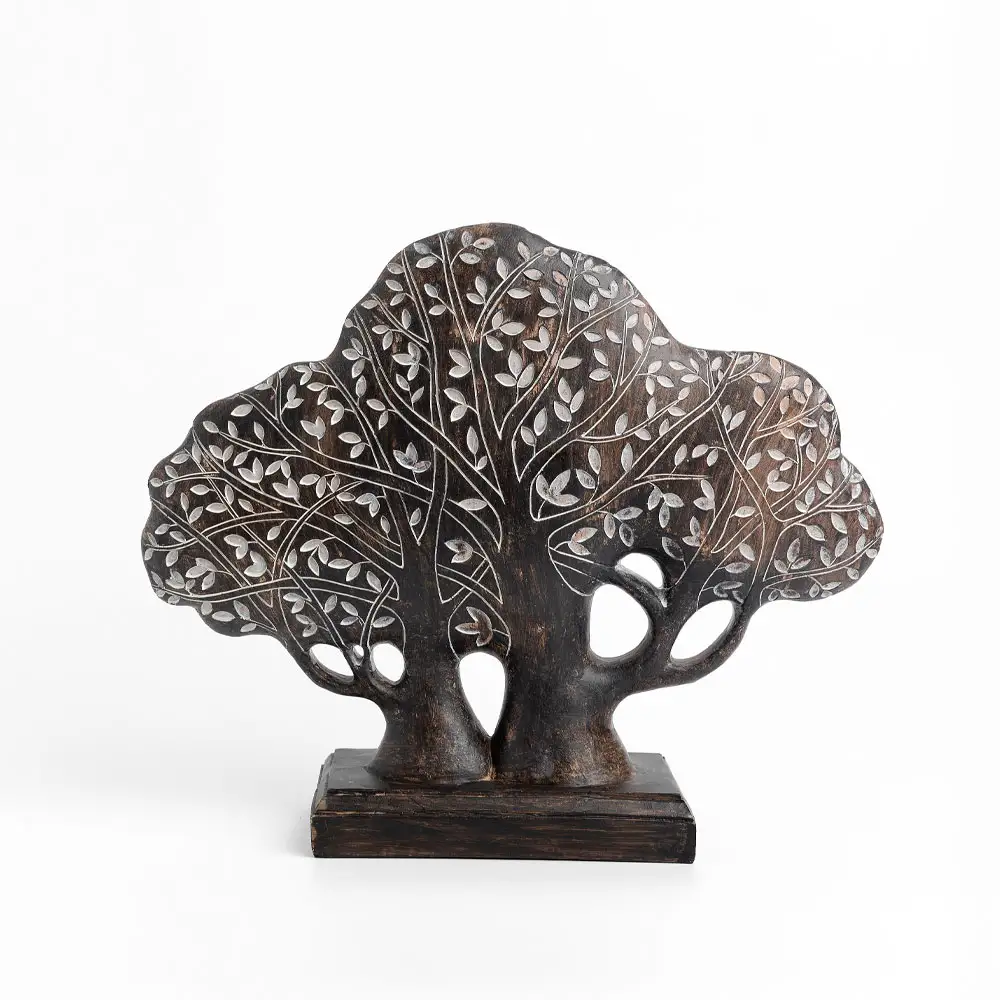 LIBERTA FORET 3 ΔΙΑΚΟΣΜΗΤΙΚΟ ΔΕΝΤΡΟ 34x9x28cm POLYRESIN ΚΑΦΕ ΜΠΕΖ