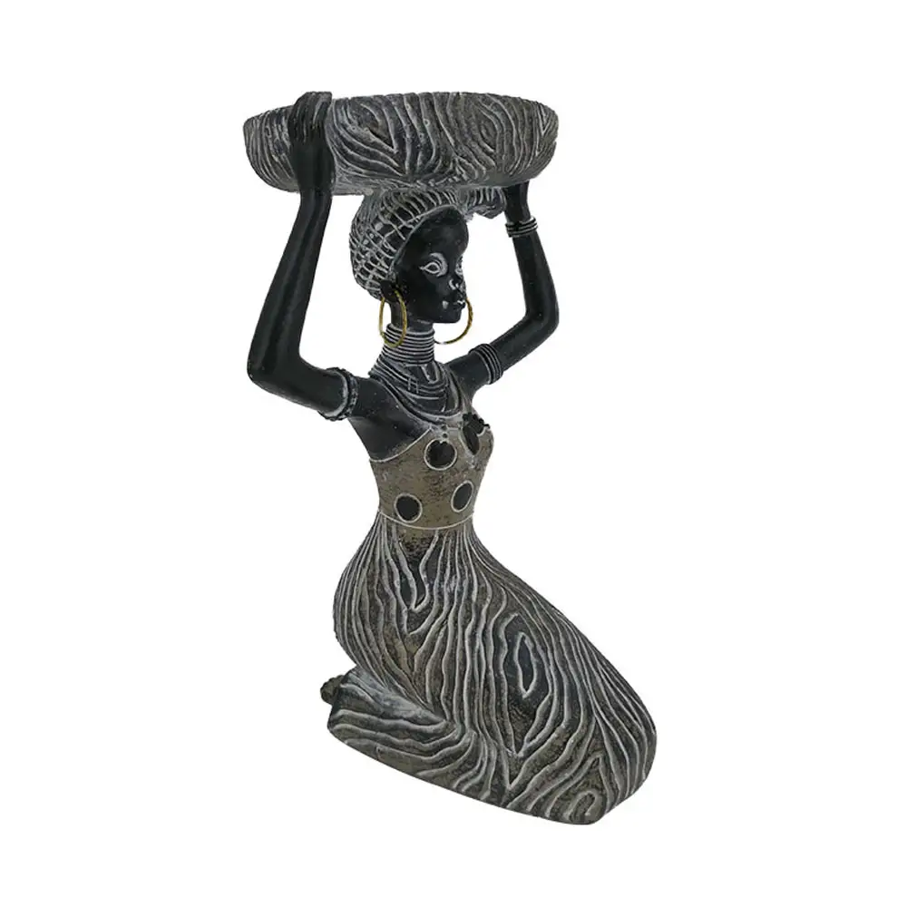 LIBERTA RABIA 1 ΔΙΑΚΟΣΜΗΤΙΚΗ ΦΙΓΟΥΡΑ 13x13x20cm POLYRESIN ΜΑΥΡΟ ΚΑΦΕ ΛΕΥΚΟ