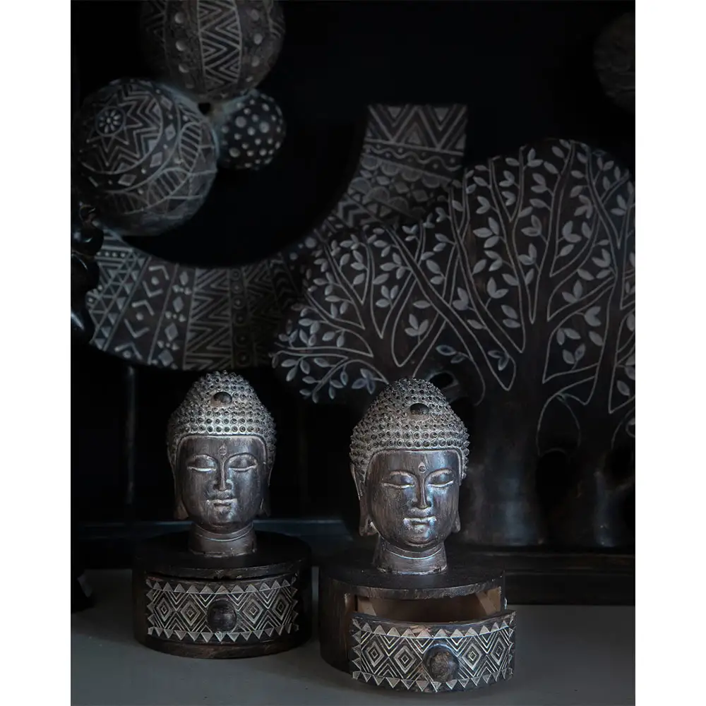 LIBERTA BADBA ΔΙΑΚΟΣΜΗΤΙΚΟ ΒΟΥΔΑΣ 10x11x15cm POLYRESIN ΚΑΦΕ ΛΕΥΚΟ