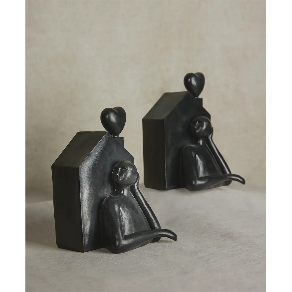 LIBERTA KEMMEL ΔΙΑΚΟΣΜΗΤΙΚΗ ΦΙΓΟΥΡΑ 13x12x18cm POLYRESIN ΜΑΥΡΟ