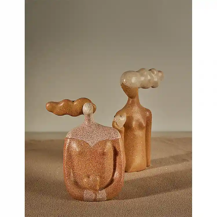 LIBERTA CHEVEU PINK 1 ΔΙΑΚΟΣΜΗΤΙΚΗ ΦΙΓΟΥΡΑ 17x8x21cm POLYRESIN TERRACOTTA ΓΚΡΙ