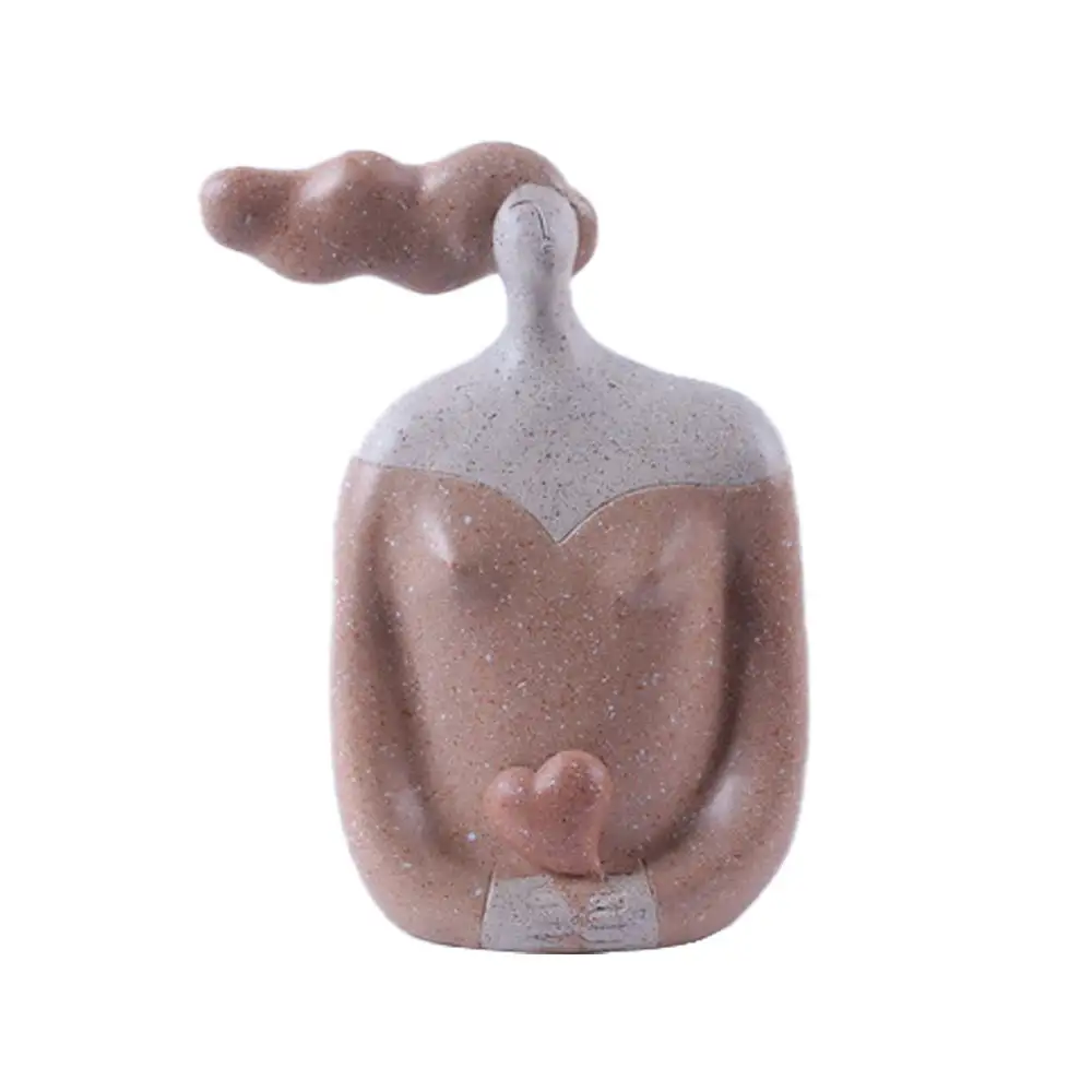 LIBERTA CHEVEU PINK 1 ΔΙΑΚΟΣΜΗΤΙΚΗ ΦΙΓΟΥΡΑ 17x8x21cm POLYRESIN TERRACOTTA ΓΚΡΙ