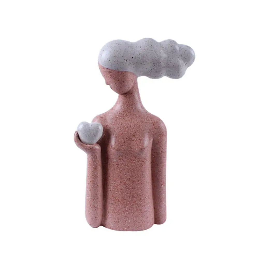 LIBERTA CHEVEU PINK 2 ΔΙΑΚΟΣΜΗΤΙΚΗ ΦΙΓΟΥΡΑ 16x7x29cm POLYRESIN TERRACOTTA ΓΚΡΙ