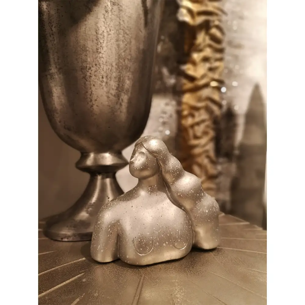 LIBERTA CHEVEU SILVER 1 ΔΙΑΚΟΣΜΗΤΙΚΗ ΦΙΓΟΥΡΑ 20x10x19cm POLYRESIN ΑΣΗΜΙ