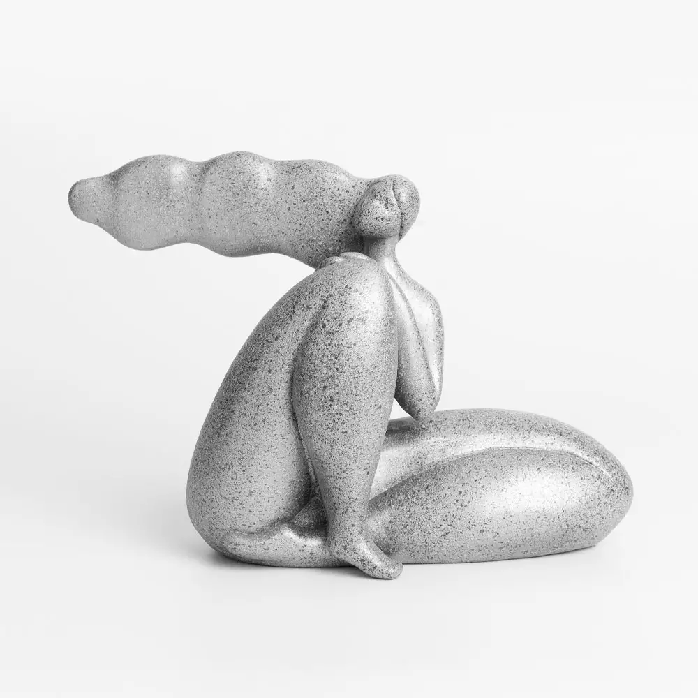 LIBERTA CHEVEU SILVER 2 ΔΙΑΚΟΣΜΗΤΙΚΗ ΦΙΓΟΥΡΑ 24x10x17cm POLYRESIN ΑΣΗΜΙ