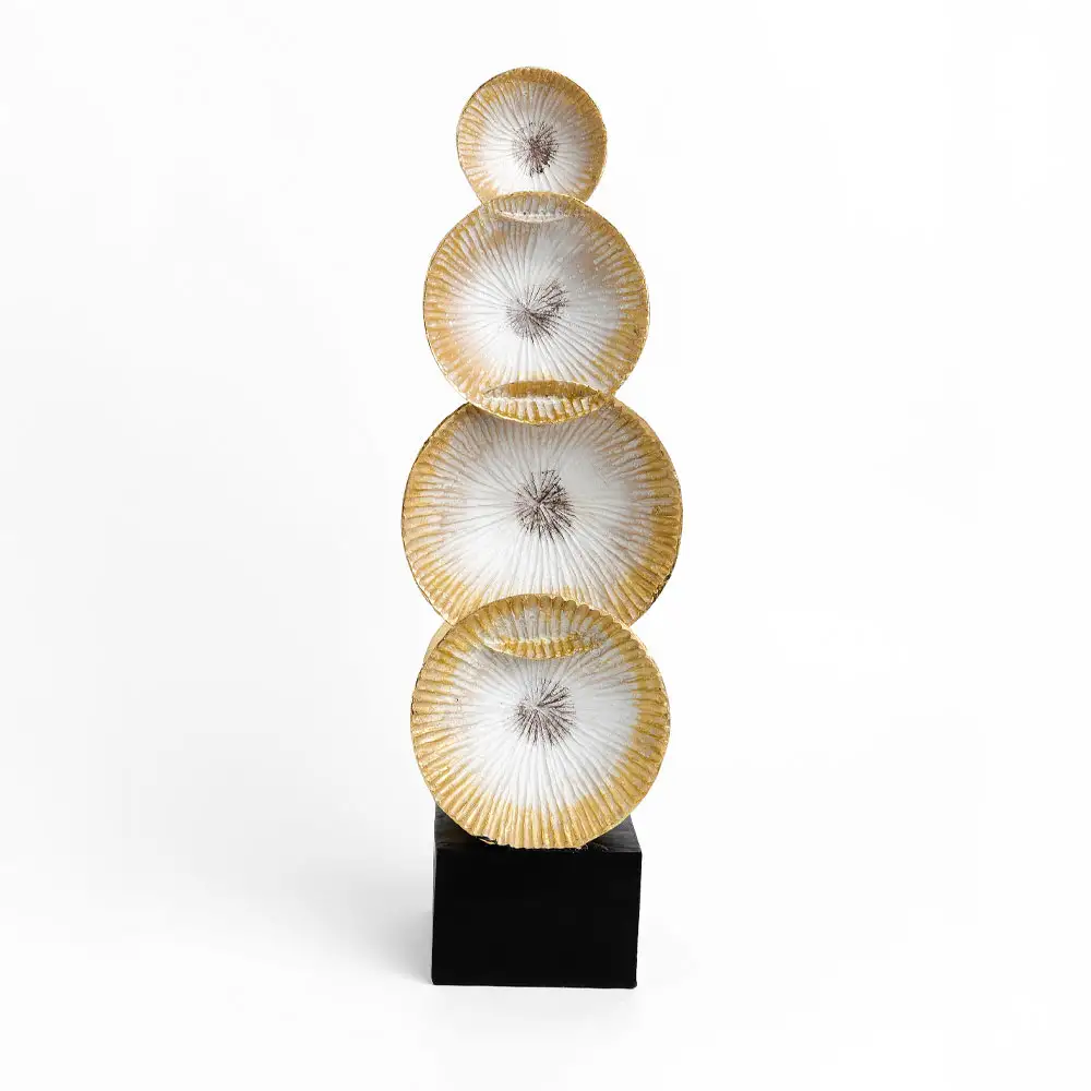 LIBERTA KESA ΔΙΑΚΟΣΜΗΤΙΚΟ TOTEM 16x12x49cm POLYRESIN ΧΡΥΣΟ ΜΑΥΡΟ