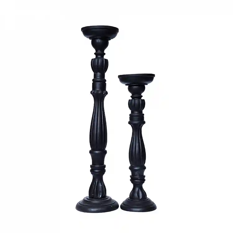LIBERTA KENDAL ΚΗΡΟΠΗΓΙΟ 13x13x45cm ΞΥΛΟ MANGO ΜΑΥΡΟ