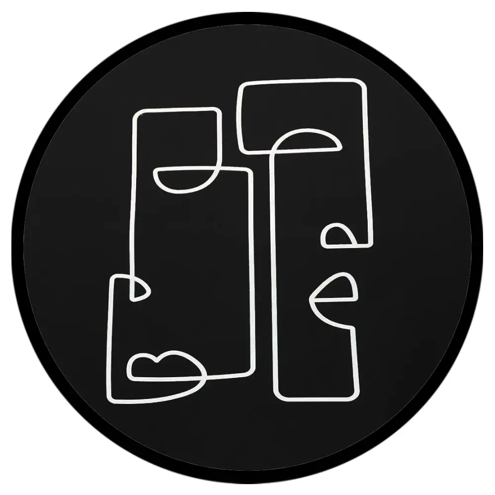 LIBERTA FACE ΔΙΣΚΟΣ ΔΙΑΚΟΣΜΗΣΗΣ 40x40x4cm MDF ΜΑΥΡΟ ΛΕΥΚΟ