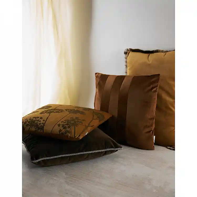 LIBERTA DORATO ΔΙΑΚΟΣΜΗΤΙΚΟ ΜΑΞΙΛΑΡΙ 40x60cm ΒΕΛΟΥΔΟ ΧΡΥΣΟ ΚΑΦΕ