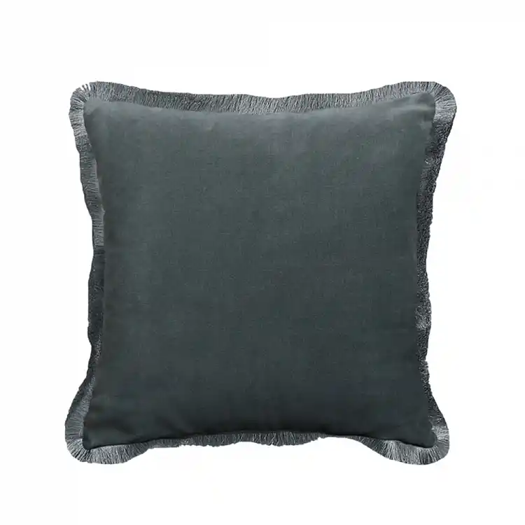LIBERTA MOANNE ΔΙΑΚΟΣΜΗΤΙΚΟ ΜΑΞΙΛΑΡΙ 45x45cm ΒΕΛΟΥΔΟ ΓΚΡΙ