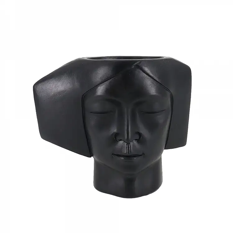 LIBERTA VISO 2 ΚΑΣΠΩ 19x9x16cm POLYRESIN ΜΑΥΡΟ