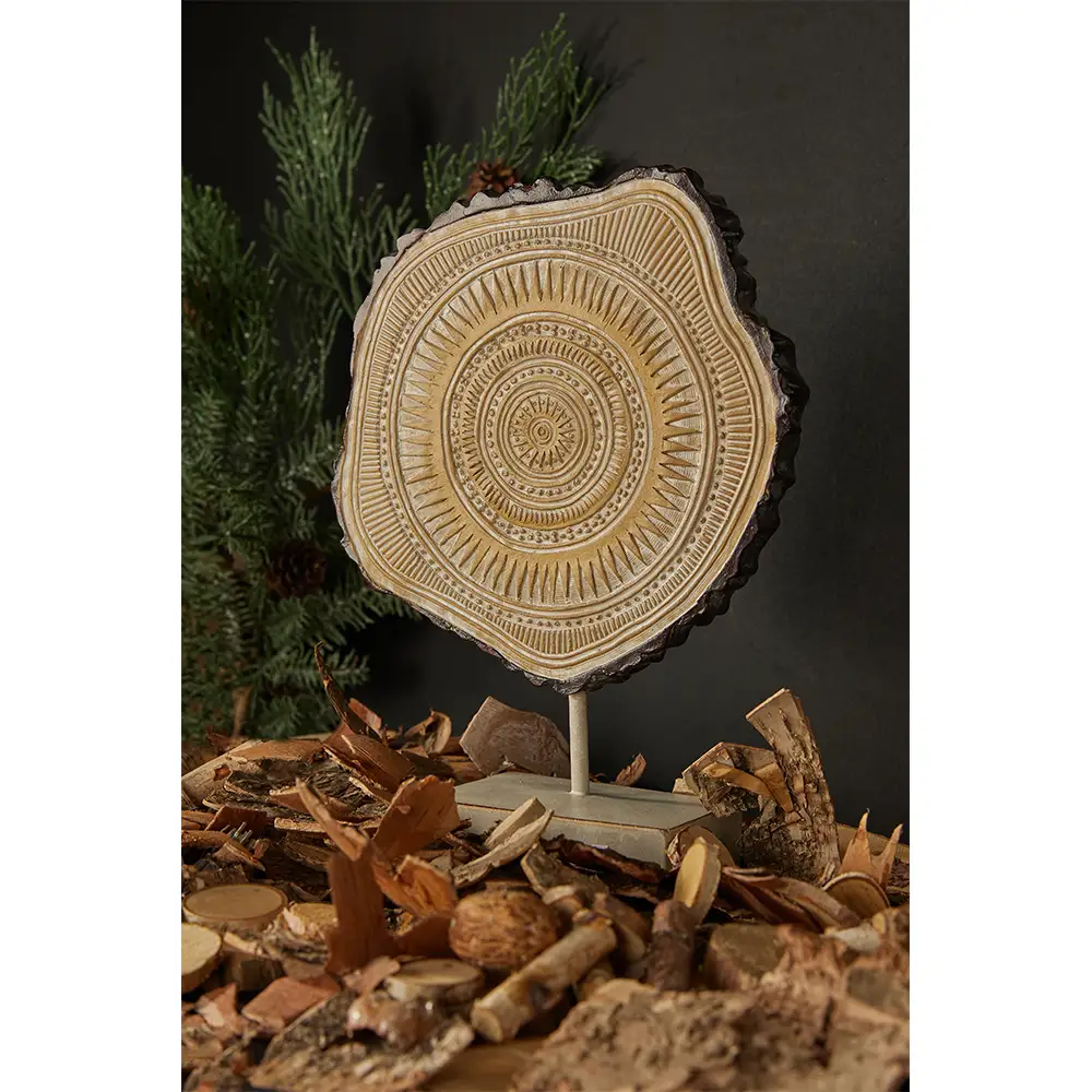 LIBERTA NUBIA ΔΙΑΚΟΣΜΗΤΙΚΟ TOTEM 24x9x32cm POLYRESIN ΜΠΕΖ ΚΑΦΕ