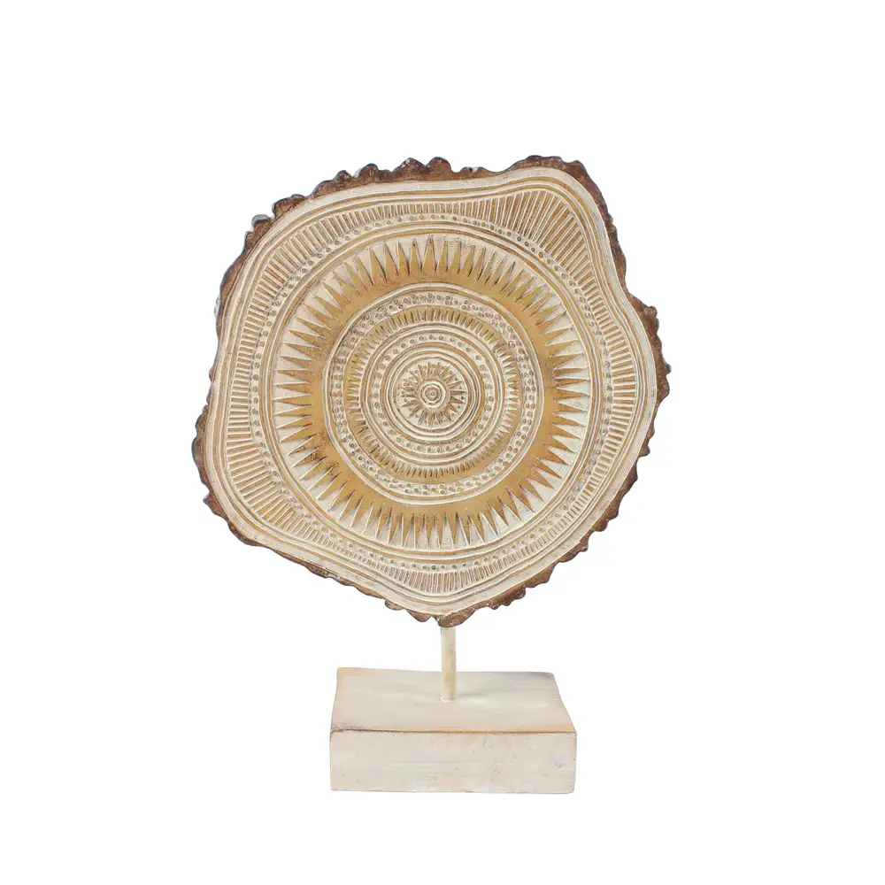 LIBERTA NUBIA ΔΙΑΚΟΣΜΗΤΙΚΟ TOTEM 24x9x32cm POLYRESIN ΜΠΕΖ ΚΑΦΕ