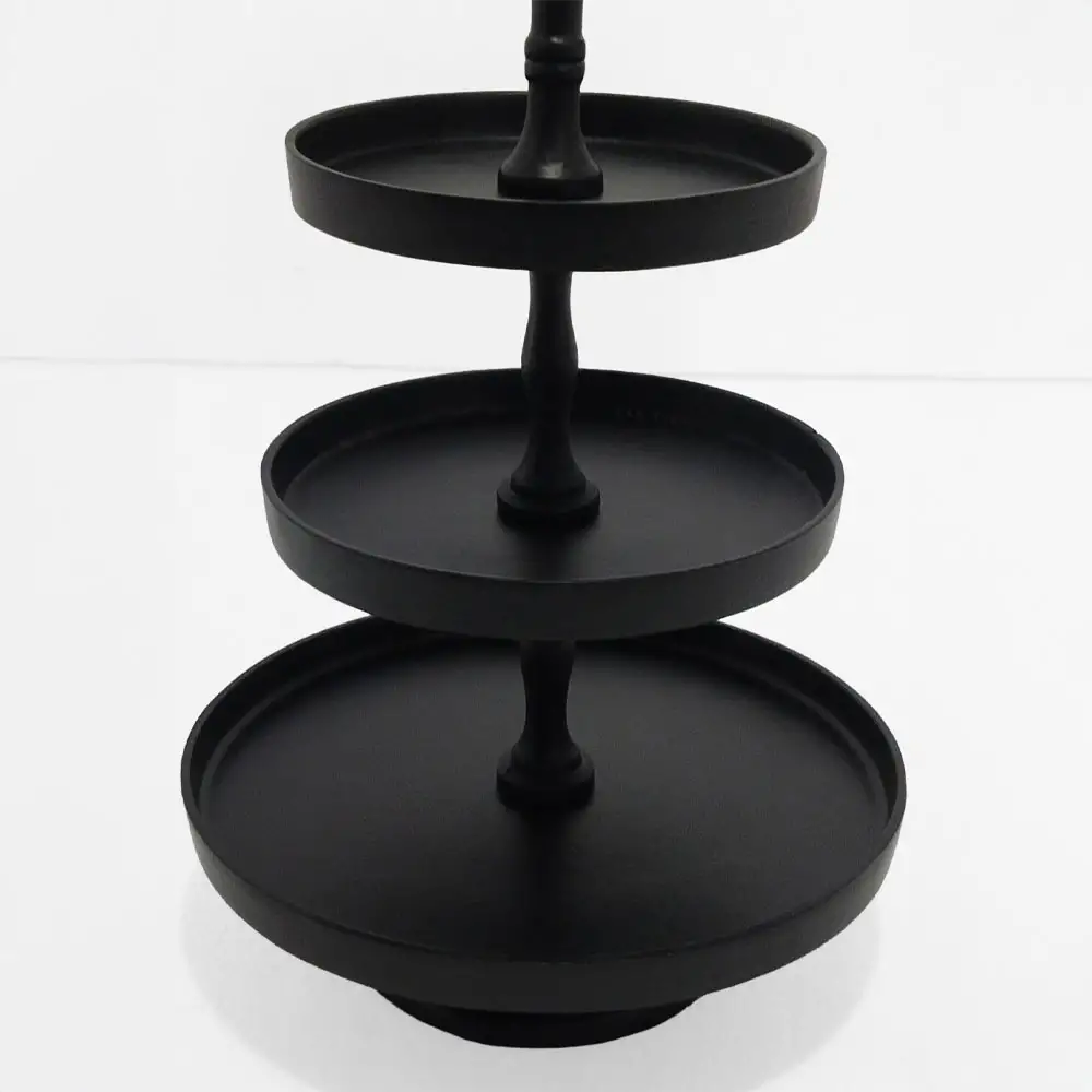 LIBERTA SERVIR ΟΡΝΤΕΒΙΕΡΑ 3 ΕΠΙΠΕΔΑ 20x20x35cm ΑΛΟΥΜΙΝΙΟ ΜΑΥΡΟ