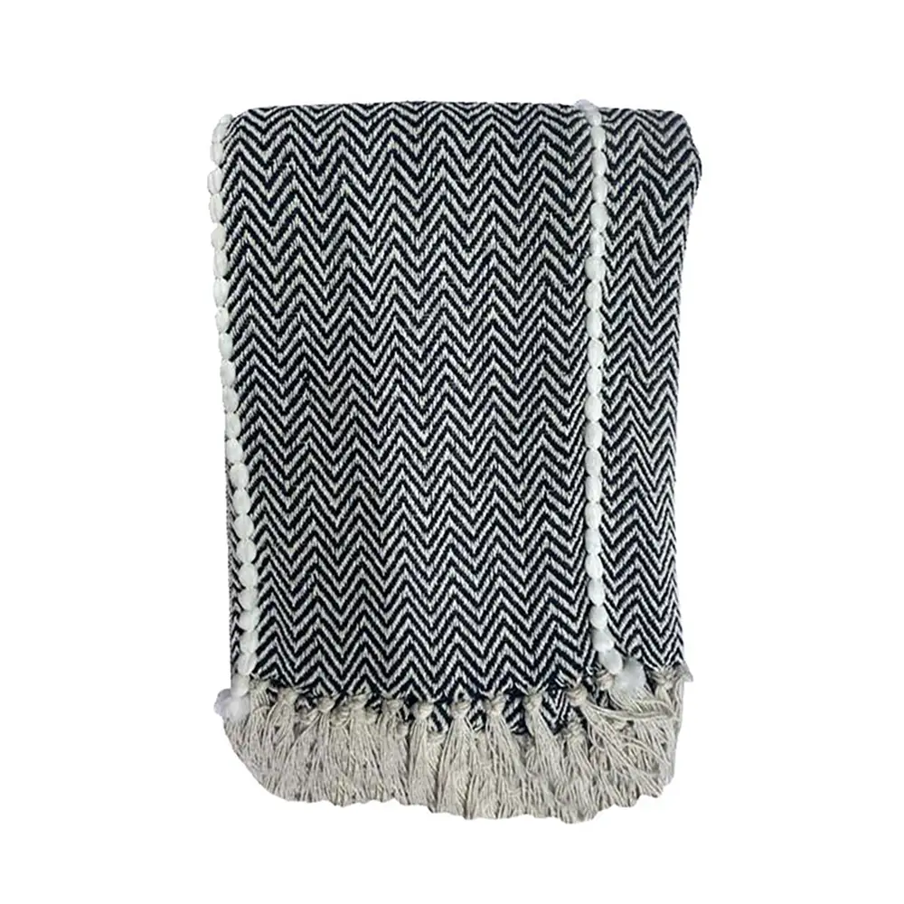 LIBERTA PIRA ΡΙΧΤΑΡΙ ΔΙΑΚΟΣΜΗΤΙΚΟ 130x170cm ΒΑΜΒΑΚΙ ΛΕΥΚΟ ΜΑΥΡΟ POLYESTER