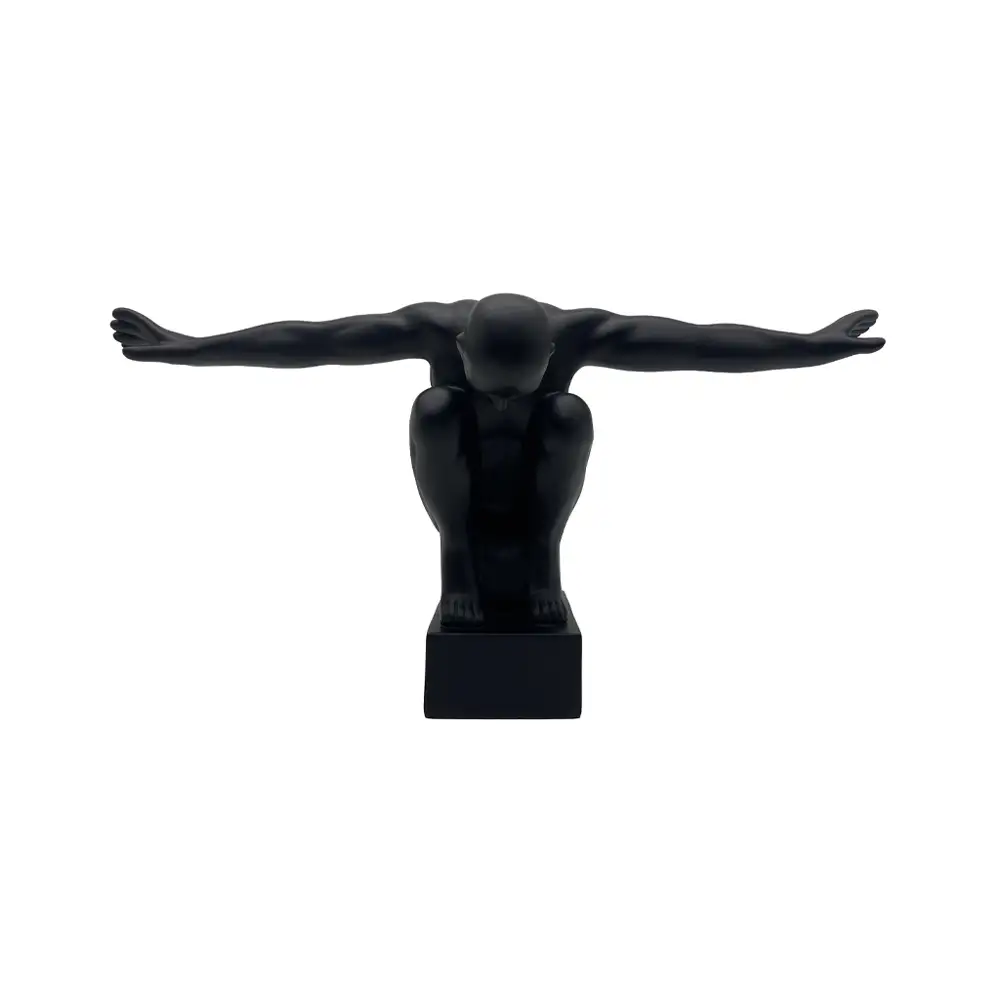 LIBERTA LEKO ΔΙΑΚΟΣΜΗΤΙΚΗ ΦΙΓΟΥΡΑ 17.3x13.3x33.4cm POLYRESIN ΜΑΥΡΟ