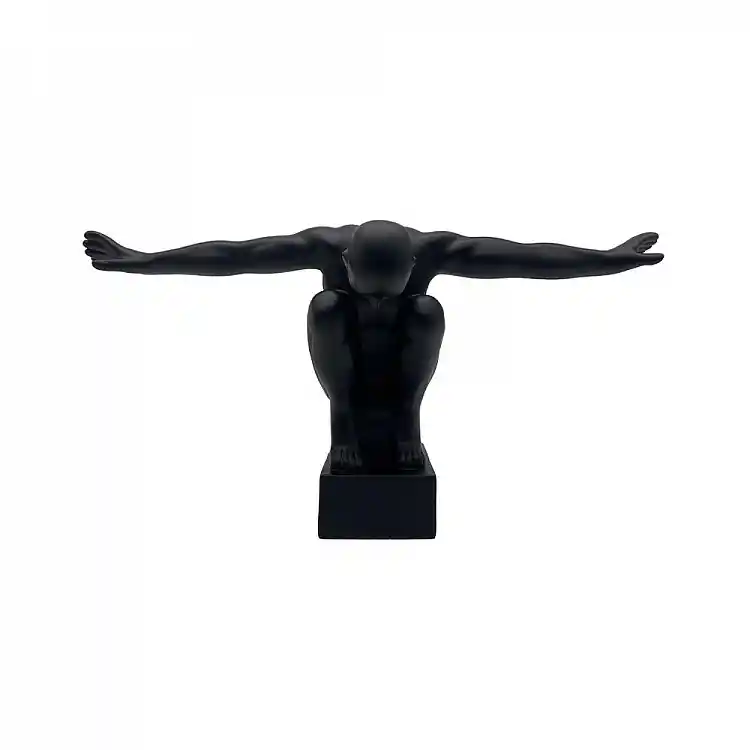 LIBERTA LEKO ΔΙΑΚΟΣΜΗΤΙΚΗ ΦΙΓΟΥΡΑ 17.3x13.3x33.4cm POLYRESIN ΜΑΥΡΟ