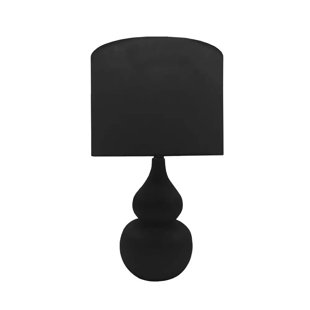 LIBERTA CLOQUE ΦΩΤΙΣΤΙΚΟ ΕΠΙΤΡΑΠΕΖΙΟ 15x15x45cm ΚΕΡΑΜΙΚΟ ΜΑΥΡΟ ΥΦΑΣΜΑ ΜΑΥΡΟ