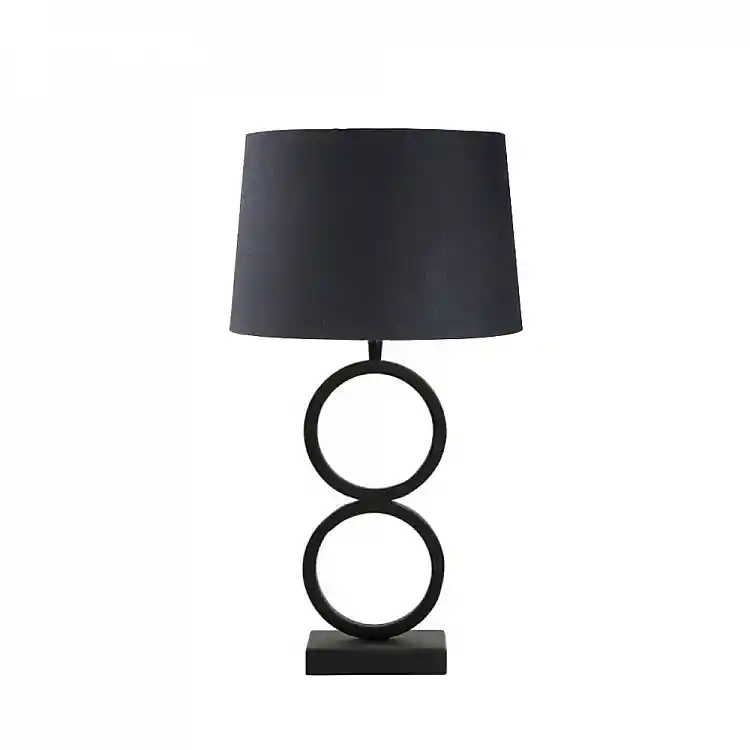 LIBERTA ROND DOUBLE ΦΩΤΙΣΤΙΚΟ ΕΠΙΤΡΑΠΕΖΙΟ 53cm ΣΙΔΕΡΟ ΜΑΥΡΟ ΜΑΥΡΟ