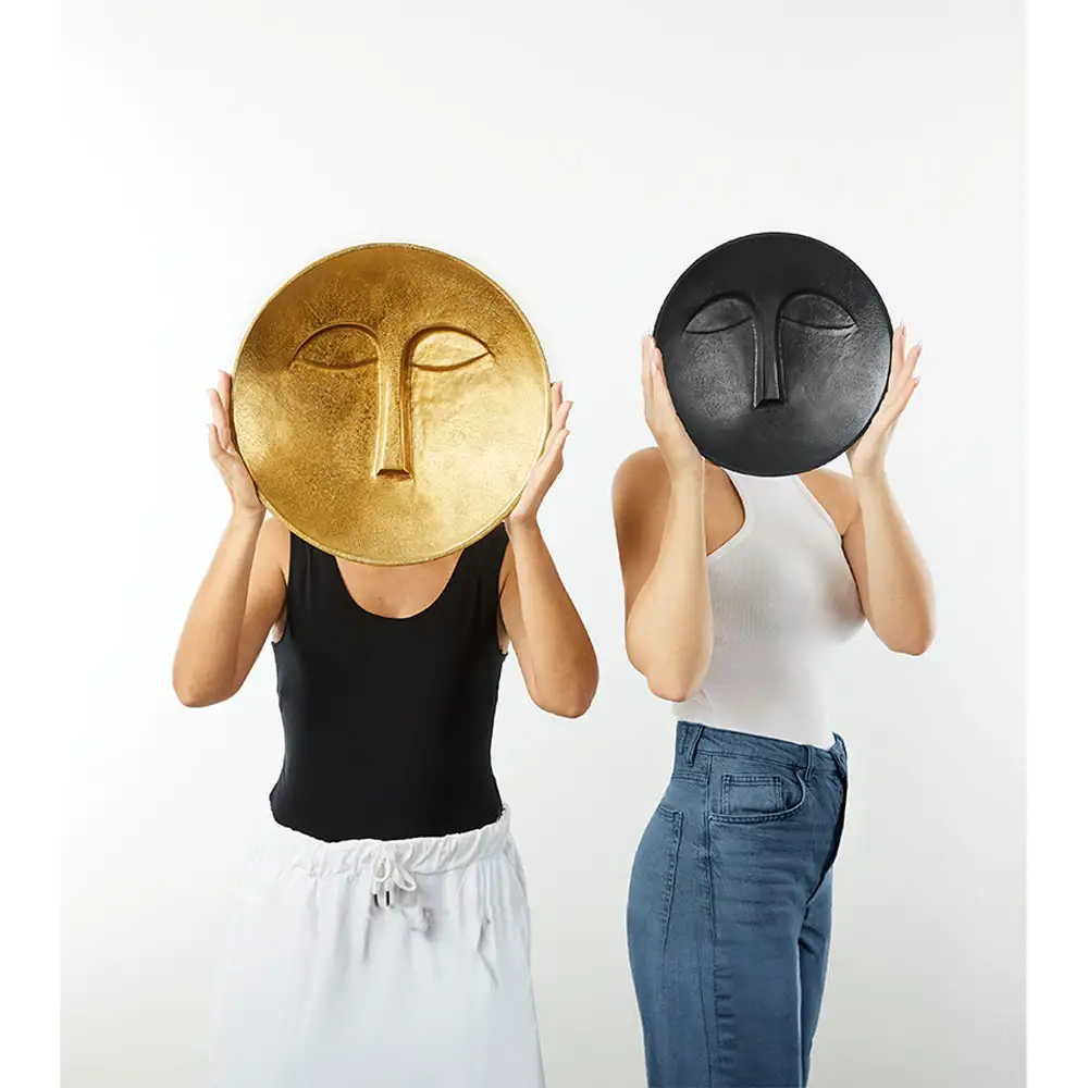 LIBERTA FACE DECO ΤΟΙΧΟΥ 30x30x6cm ΑΛΟΥΜΙΝΙΟ ΜΑΥΡΟ ROUGH