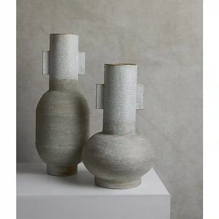 LIBERTA CILINDRO ΒΑΖΟ 20x20x32cm ΜΕΤΑΛΛΟ ΛΕΥΚΟ ΧΡΥΣΟ