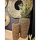 LIBERTA NEREA TALL ΓΛΑΣΤΡΑ SET 3ΤΜΧ 43x43x70cm SEAGRASS ΦΥΣΙΚΟ ΜΕΤΑΛΛΟ