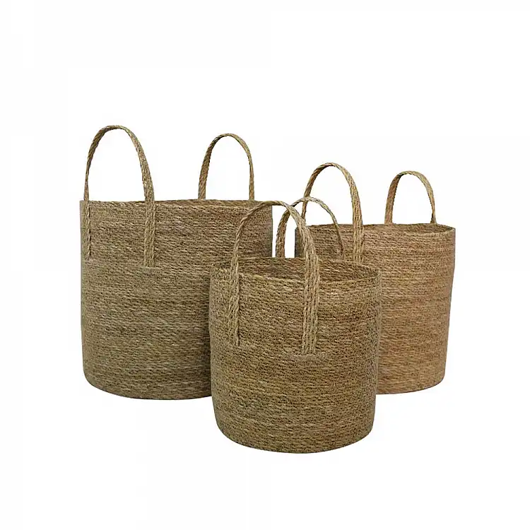 LIBERTA DEL MAR ΚΑΛΑΘΙ ΧΕΡΟΥΛΙ SET 3ΤΜΧ 35x35x35cm SEAGRASS ΦΥΣΙΚΟ