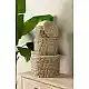 LIBERTA NILE BOX ΚΑΛΑΘΙ ΜΕ ΚΑΠΑΚΙ SET 3ΤΜΧ 35x35x25cm KANSGRASS ΦΥΣΙΚΟ ΛΕΥΚΟ PVC