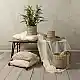 LIBERTA NILE ΔΙΣΚΟΣ SET 3ΤΜΧ 43x43x10cm KANSGRASS ΦΥΣΙΚΟ ΛΕΥΚΟ PVC