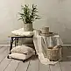 LIBERTA NILE ΔΙΣΚΟΣ SET 3ΤΜΧ 43x43x10cm KANSGRASS ΦΥΣΙΚΟ ΛΕΥΚΟ PVC