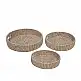 LIBERTA NILE ΔΙΣΚΟΣ SET 3ΤΜΧ 43x43x10cm KANSGRASS ΦΥΣΙΚΟ ΛΕΥΚΟ PVC