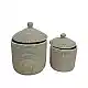 LIBERTA NILE ROUND ΚΑΛΑΘΙ ΜΕ ΚΑΠΑΚΙ SET 2ΤΜΧ 37x37x38cm KANSGRASS ΦΥΣΙΚΟ ΛΕΥΚΟ PVC