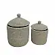 LIBERTA NILE ROUND ΚΑΛΑΘΙ ΜΕ ΚΑΠΑΚΙ SET 2ΤΜΧ 37x37x38cm KANSGRASS ΦΥΣΙΚΟ ΛΕΥΚΟ PVC