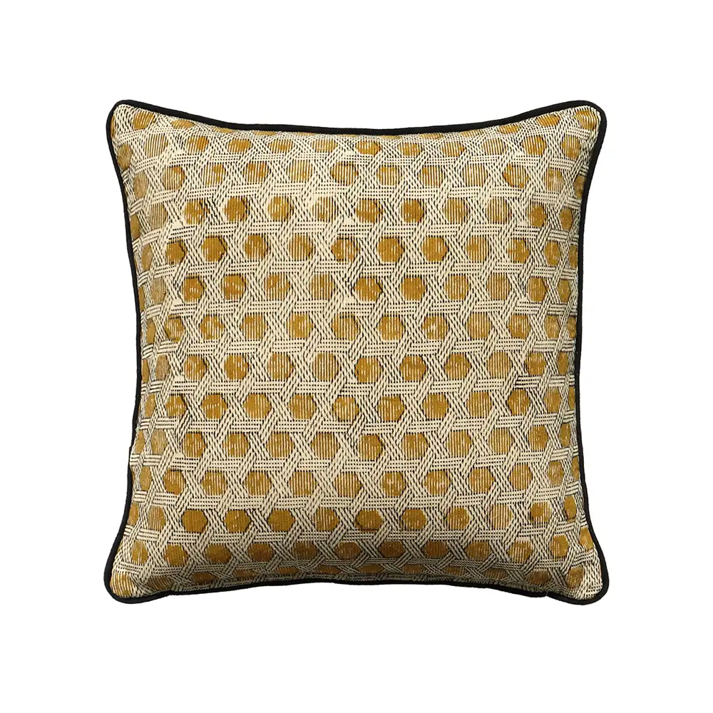 LIBERTA SAMOAN B ΔΙΑΚΟΣΜΗΤΙΚΟ ΜΑΞΙΛΑΡΙ 50x50cm ΒΑΜΒΑΚΙ ΜΠΕΖ DIJON ΒΙΣΚΟΖΗ