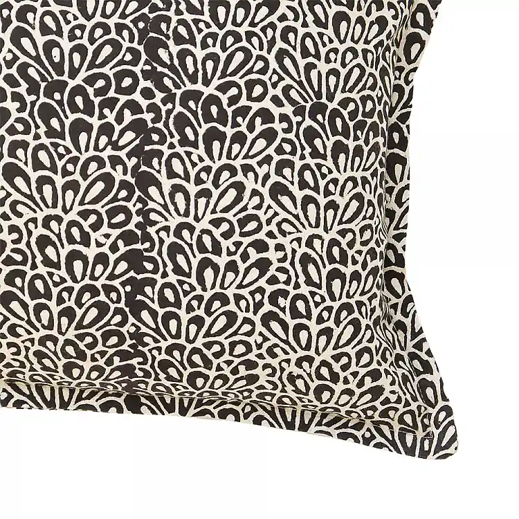 LIBERTA BLACK PEARL ΔΙΑΚΟΣΜΗΤΙΚΟ ΜΑΞΙΛΑΡΙ 40x60cm ΒΑΜΒΑΚΙ ΜΑΥΡΟ ΛΕΥΚΟ ΒΙΣΚΟΖΗ