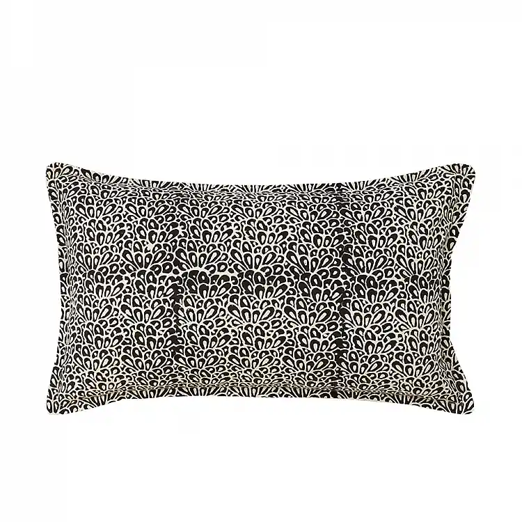 LIBERTA BLACK PEARL ΔΙΑΚΟΣΜΗΤΙΚΟ ΜΑΞΙΛΑΡΙ 40x60cm ΒΑΜΒΑΚΙ ΜΑΥΡΟ ΛΕΥΚΟ ΒΙΣΚΟΖΗ