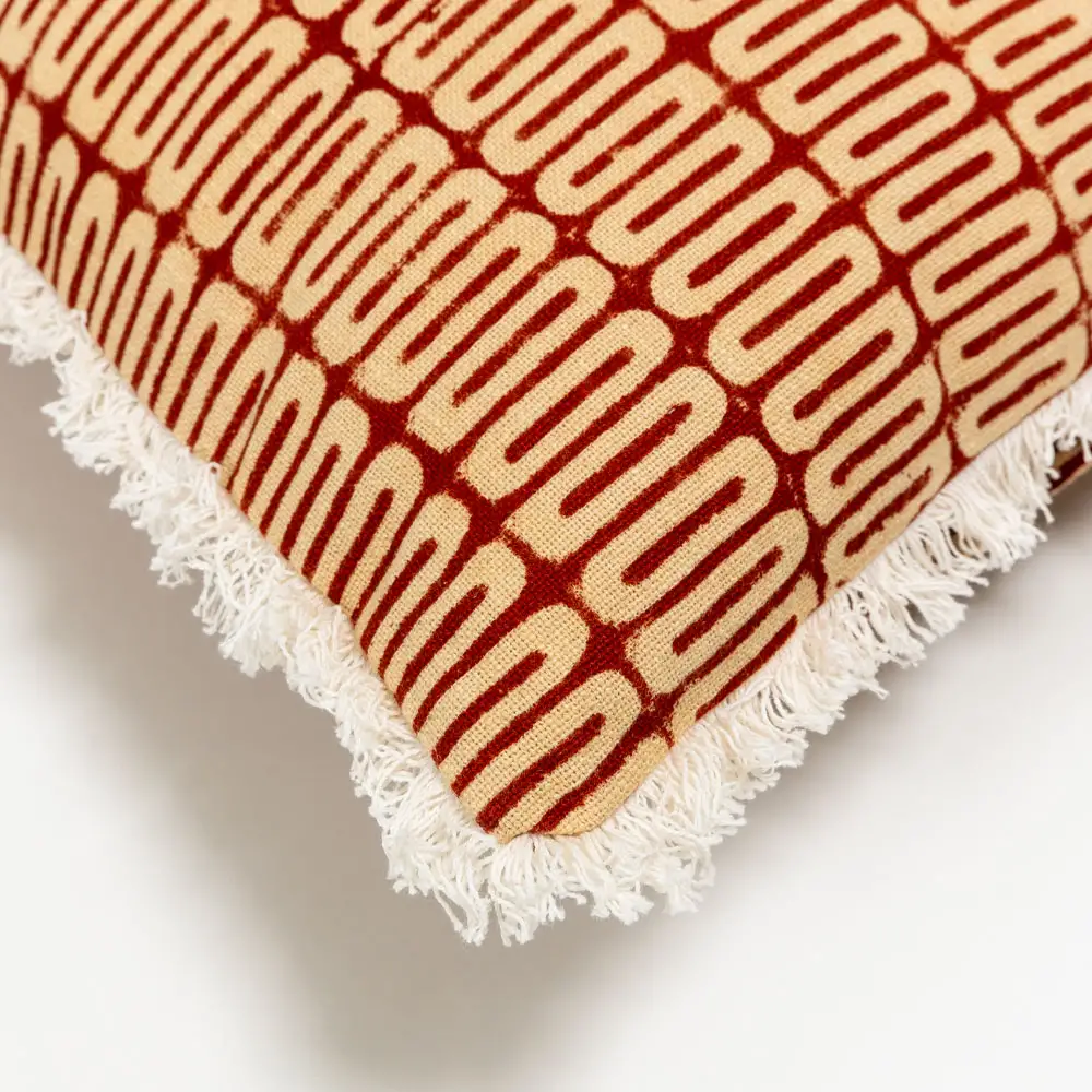 LIBERTA FIRED BRICK A ΔΙΑΚΟΣΜΗΤΙΚΟ ΜΑΞΙΛΑΡΙ 50x50cm ΒΑΜΒΑΚΙ ΚΕΡΑΜΙΔΙ ΜΠΕΖ ΒΙΣΚΟΖΗ