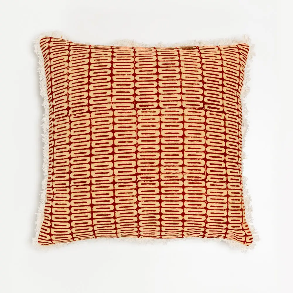 LIBERTA FIRED BRICK A ΔΙΑΚΟΣΜΗΤΙΚΟ ΜΑΞΙΛΑΡΙ 50x50cm ΒΑΜΒΑΚΙ ΚΕΡΑΜΙΔΙ ΜΠΕΖ ΒΙΣΚΟΖΗ