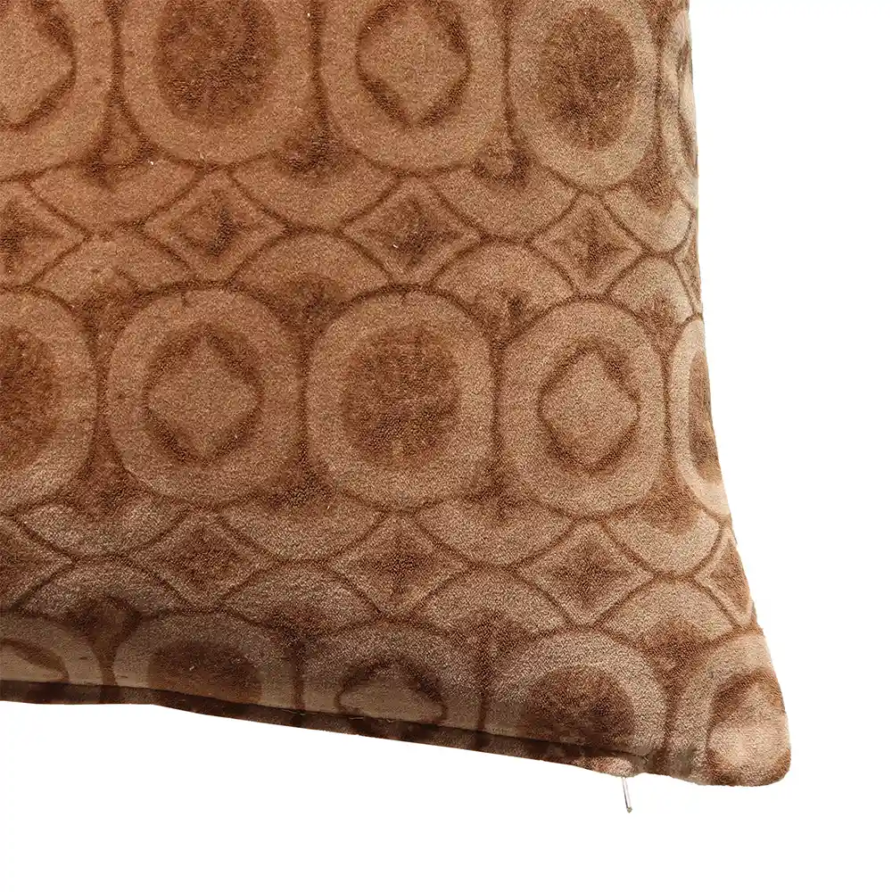 LIBERTA RUSSET B ΔΙΑΚΟΣΜΗΤΙΚΟ ΜΑΞΙΛΑΡΙ 50x50cm ΒΑΜΒΑΚΙ CARAMEL ΜΠΕΖ ΒΙΣΚΟΖΗ